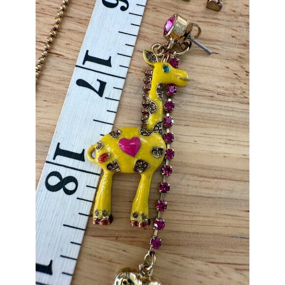 Betsey Johnson "A Day At The Zoo" Giraffe Necklace & Earrings Set RARE - Picture 8 of 16